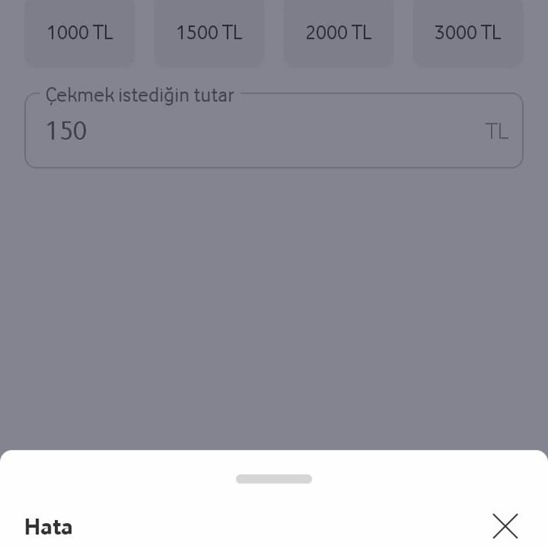 Maaş Kartı Yüklemesi Sonrası Vodafone Pay Günlük Limit Hatası Bakiye Kullanılamıyor