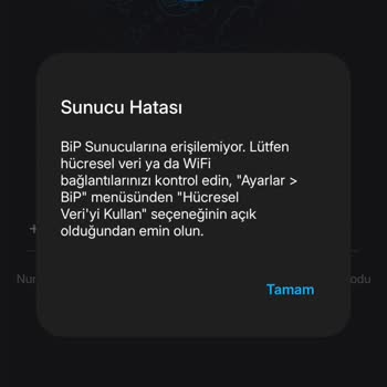 BİP Hesabımda Tek Numara İçin Erişim Engeli Ve Sunucu Hatası