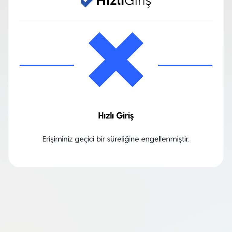 Hızlı Giriş Uygulamasına Açıklamasız Erişim Engeli