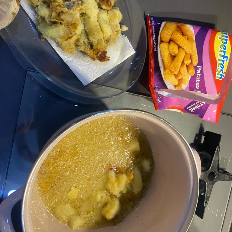 Patates Kroketleri Saniyeler İçinde Çözülüp Ürün Ve Yağ Boşa Gitti