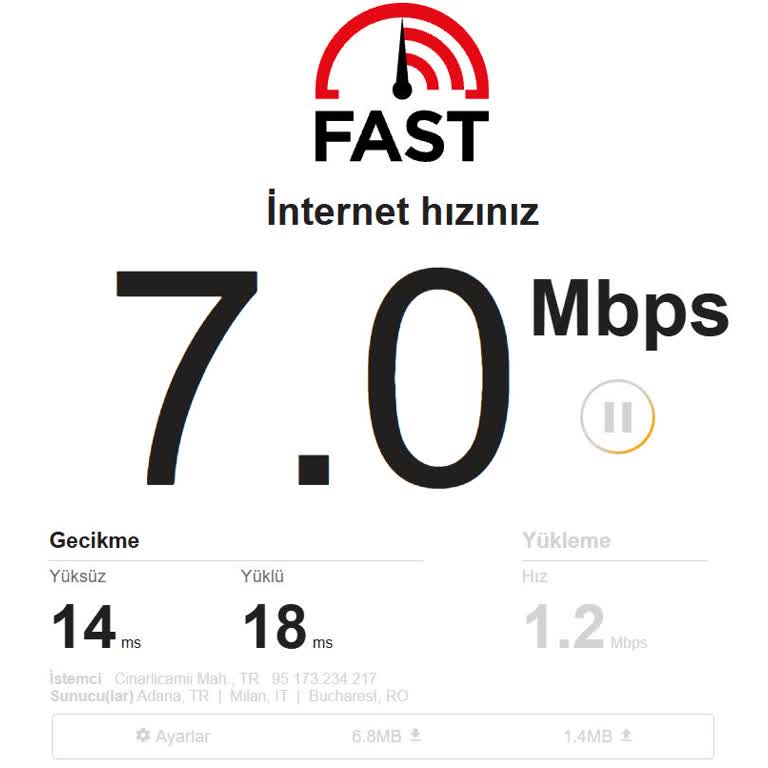 Millenicom’da 35 Mbps Söz Verilen Hız 7 Mbps Olarak Sunuluyor