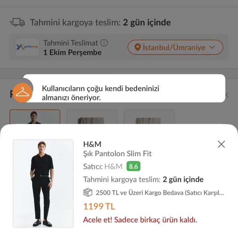 Beden Değişikliği Sonrası Fiyat İki Katına Çıktı, İlk Ücretle Çözüm İstiyorum