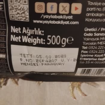 Kılıç Market Chia Tohumu Paketi İçinde Örümcek Ağı Benzeri Kontaminasyon Şikayeti