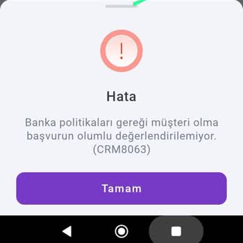 Tom Bank Hadi Hesap Açma Başvurusu Açıklamasız Reddedildi