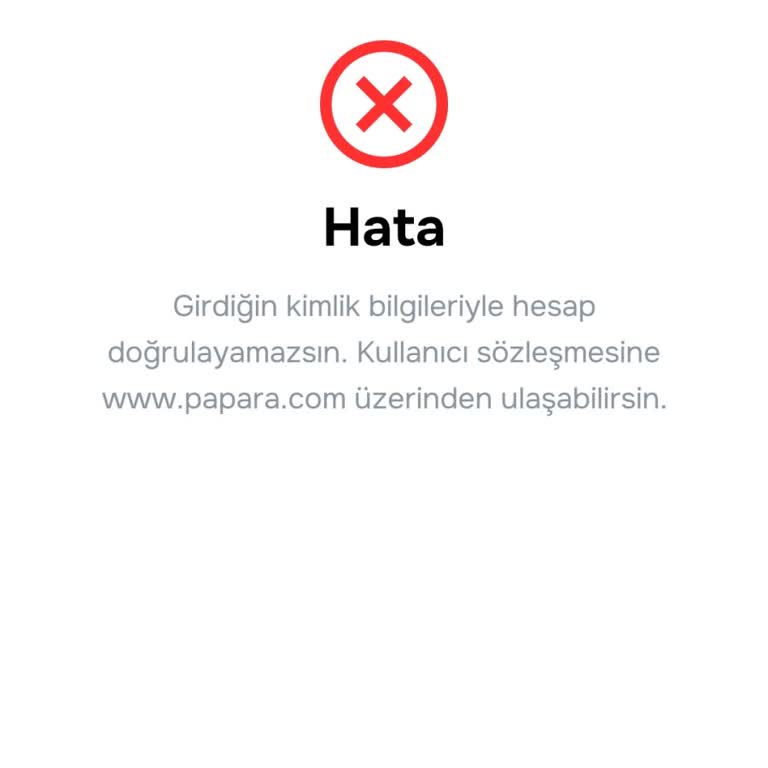 Papara Kimlik Doğrulama Kilidi Nedeniyle Hesap Kullanılamıyor