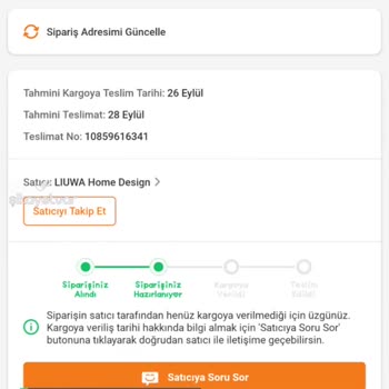 Lıuwa Home Design Ürün Kargoya Verilmedi Ve İletişim Sorunu