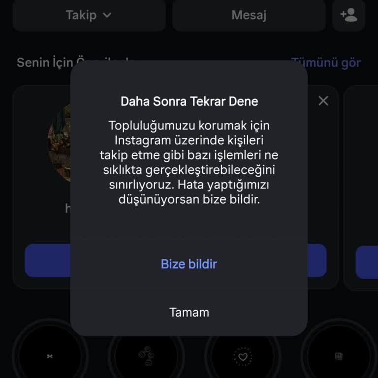 Instagram Hesabımda Takip Kısıtlaması Sürekli Devam Ediyor, Açıklama İstiyorum