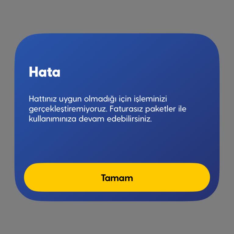 Turkcell Uygulamasındaki Faturalı Tarife Geçiş Reddi Ve Açıklama Talebi