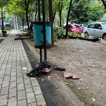 İhsaniye İnce Sokak Parkı Çöp Birikintileri Ve Düşen Dallar Sebebiyle Tehlikede