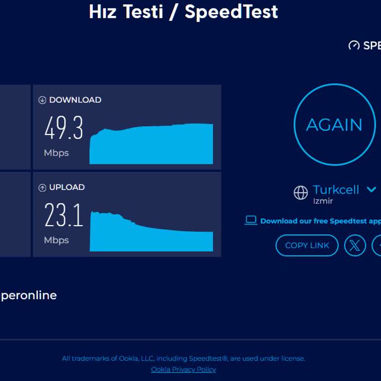 200 Mbps Taahhütlü İnternetde Sürekli 30-40 Mbps Hız Düşüklüğü