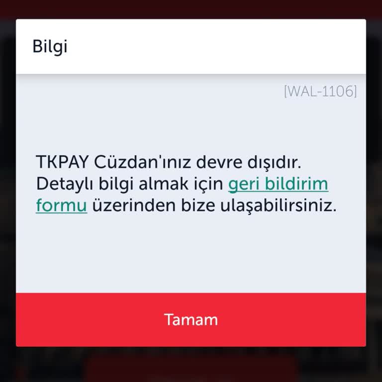 Gerekçesiz Kapatılan Tkpay Hesabı Ve Kayıp Bakiye