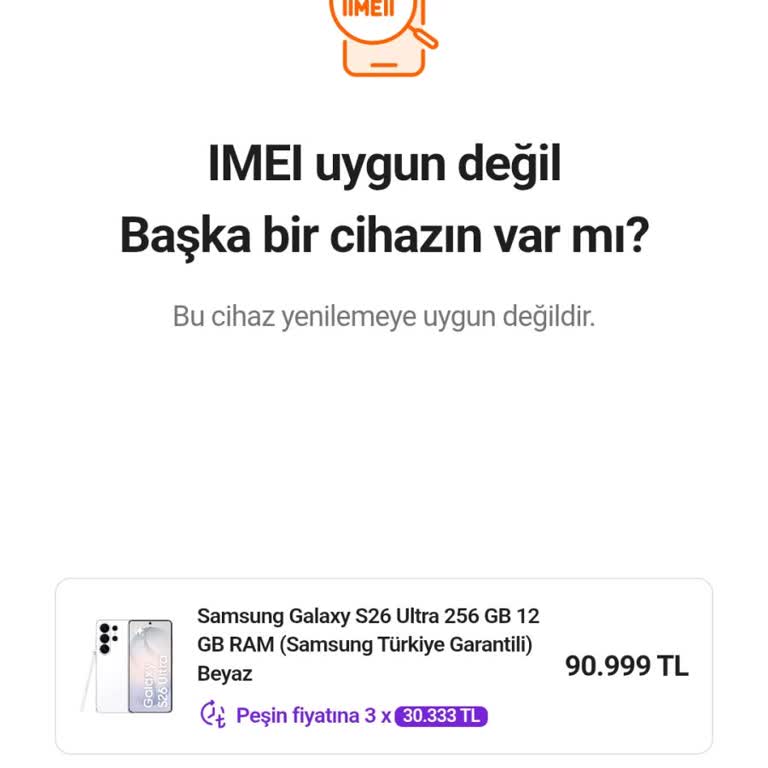 Hepsiburada’da IMEI Görünmediği İçin Kampanyadan Yararlanamıyorum
