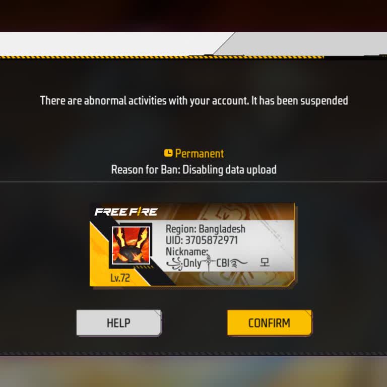 Free Fire UID Permanently Banned After Android Login