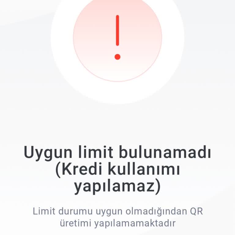 Kredi Ve Veresiye Limitinin Kullanılamaması