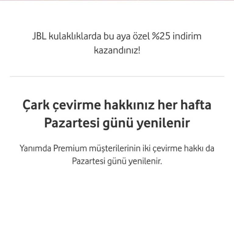 Vodafone Hediye Çarkı Sürekli Aynı Kuponu Gönderiyor