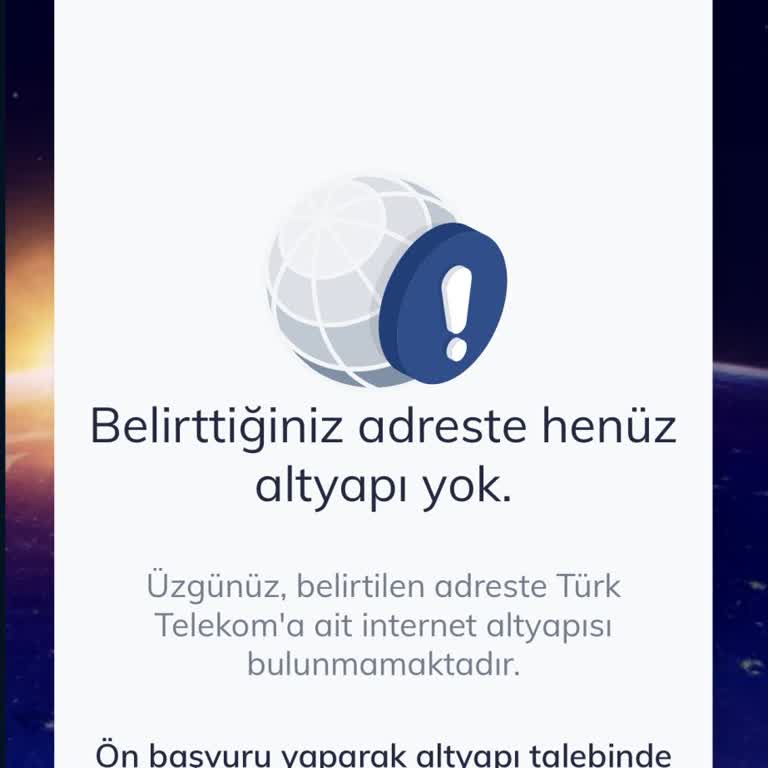 Adresimde İnternet Altyapısının Kurulması İçin Net Takvim Talebi