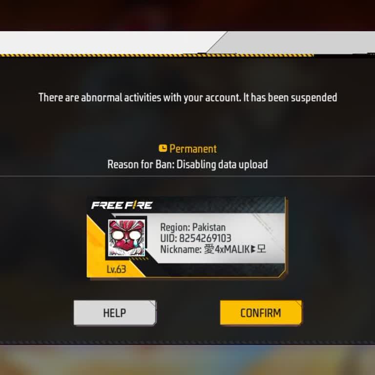 Free Fire Account Ban Appeal