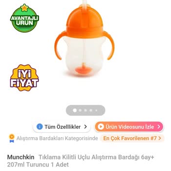 Munchkin Bardağının Pipette Ve Kapakta Sızdırma Sorunu Çocuğu Islatıyor