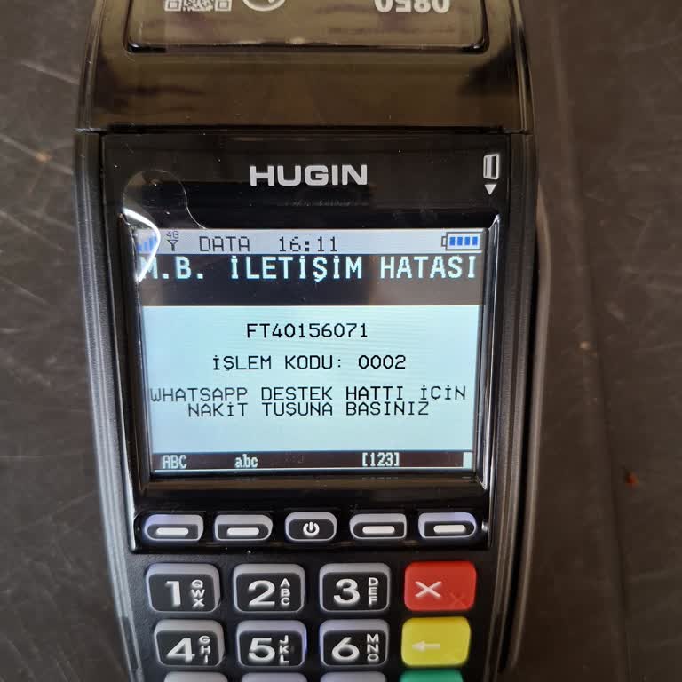 Yeni Hugin T300 POS Cihazı İletişim Hatası Nedeniyle Kullanılamaz Ve Destek Yok