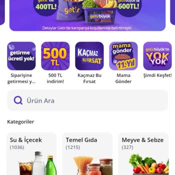Getir Büyük’te 1000 TL Kredim Kullanılamıyor Ve Hesabım Engellendi