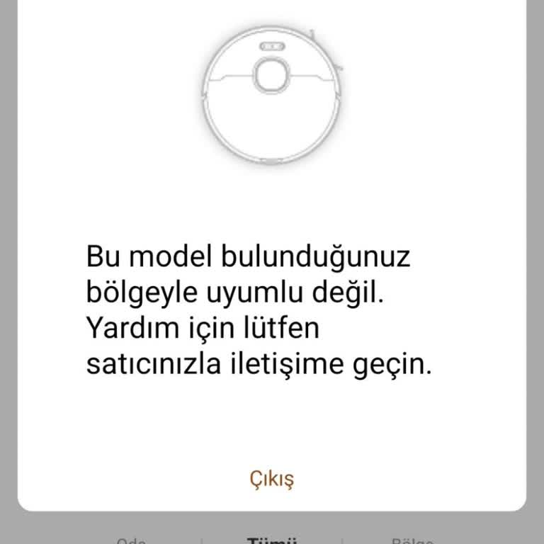 Bölge Uyumlu Değil Hatası Nedeniyle Kullanılamayan Robot Süpürge Ve Ücret İadesi Talebi