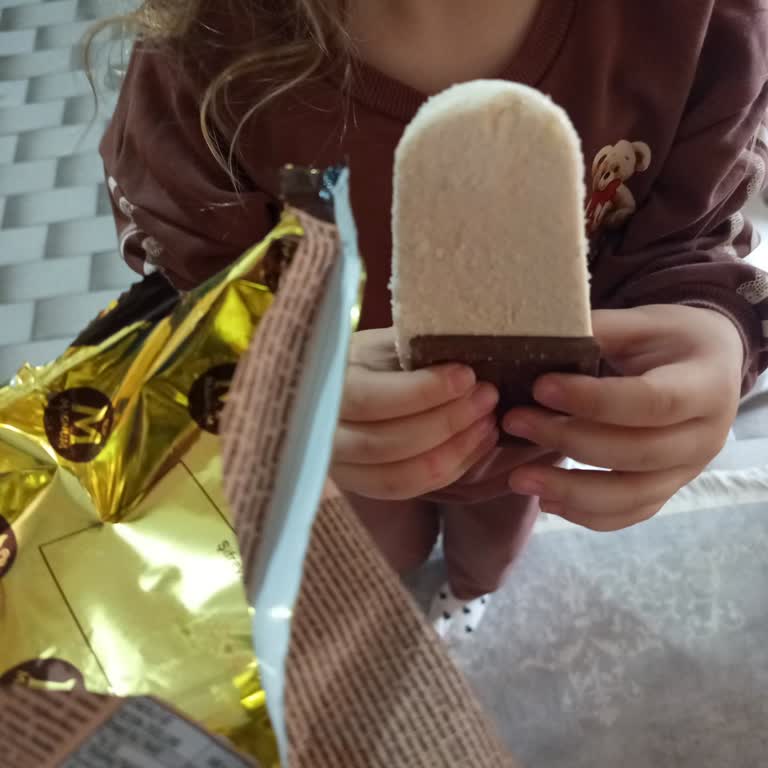 Magnum Sandwich Badem Dondurmasında Çikolata Kaplaması Eksik