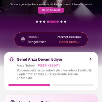 TurkNet 1000 Mbps Pakette Sürekli İnternet Kesintileri Ve Telafi Talebi