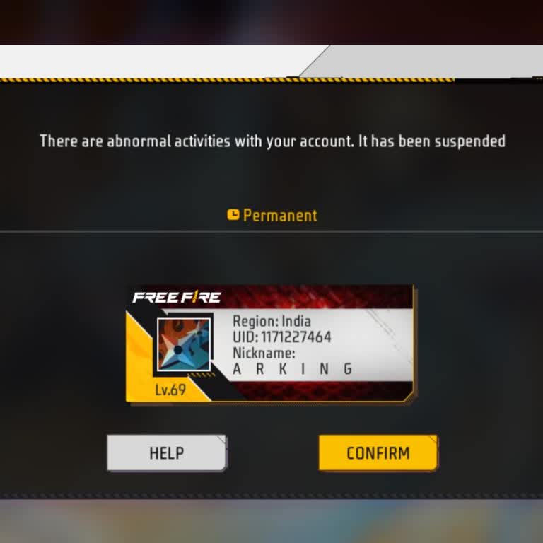 Free Fire Account Permanently Banned for Abnormal Activity With No Explanation