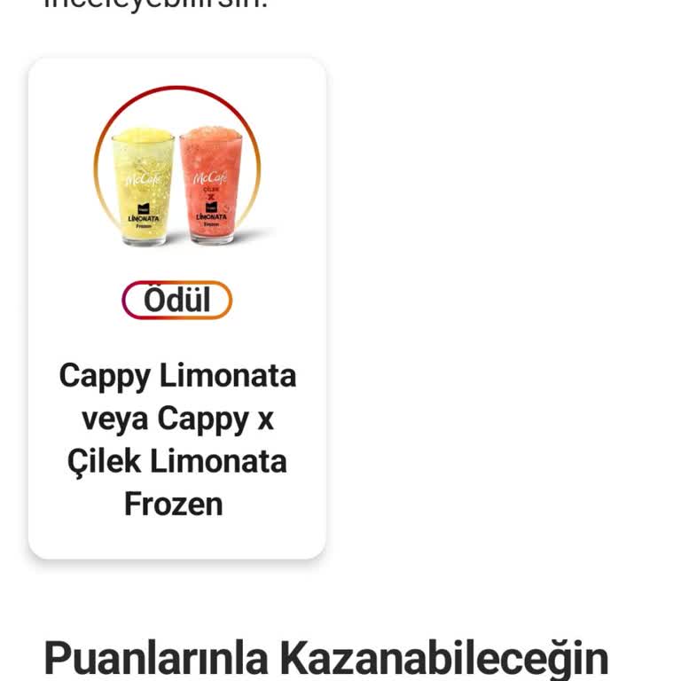 McDonald's Ödülüm Verilmedi Ve Puanlarım Eksildi