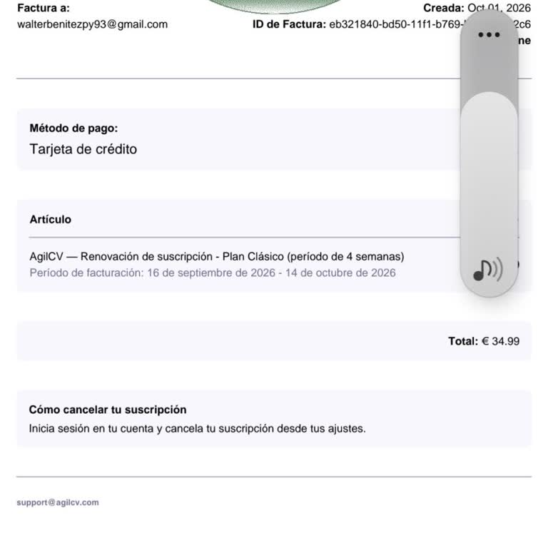 Cobro no autorizado por suscripción en CVenligne tras prueba, pido reembolso