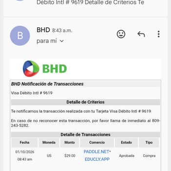 Solicito reembolso por cargo no autorizado de Educly y anular suscripción