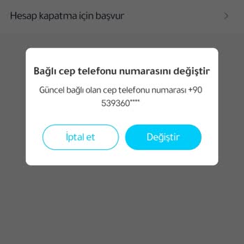 Telefon Numarası Güncelleme İsteği Ve Hesaba Erişim Sorunu