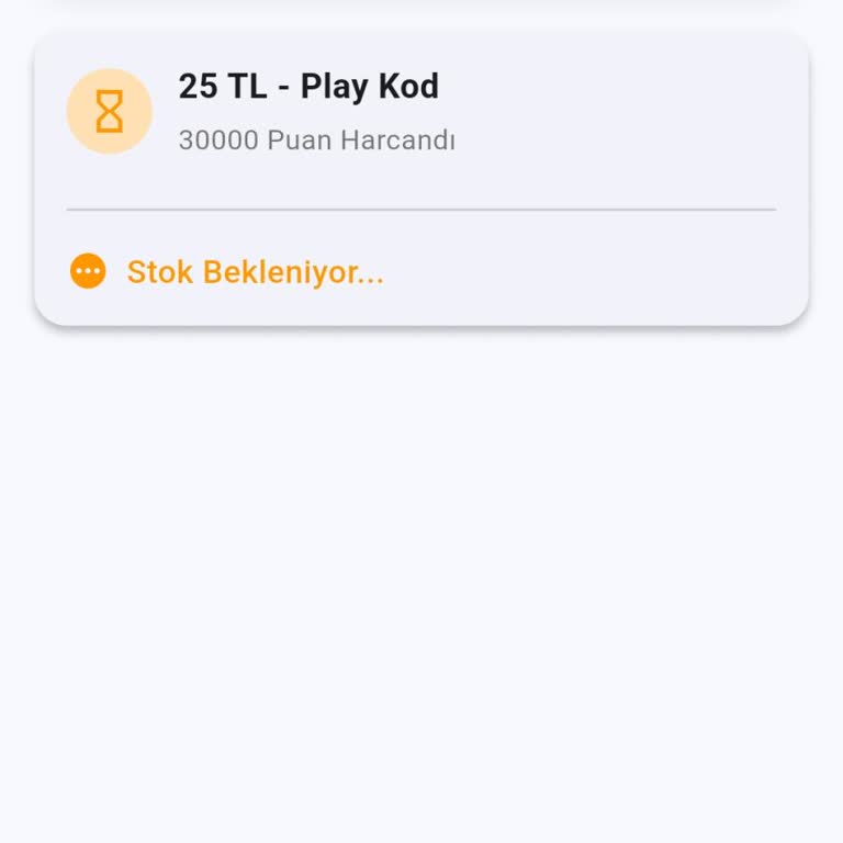 GiftBox 30.000 Puan Karşılığında 25 TL Play Kodunun Teslim Edilmemesi