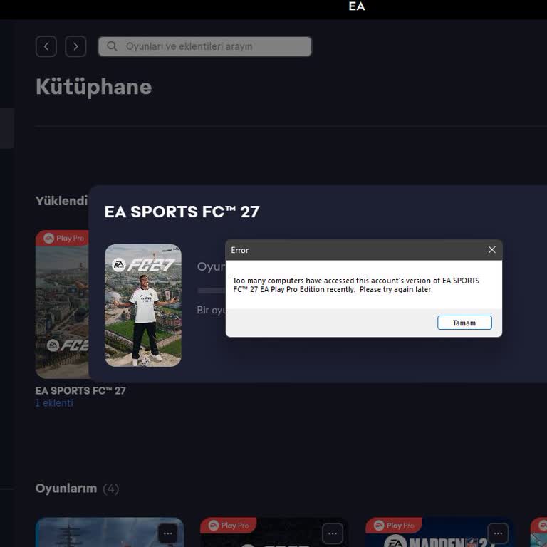Gamefix'ten EA Sports FC 27 Aktivasyon Sorunu Ve Ücret İadesi Talebi