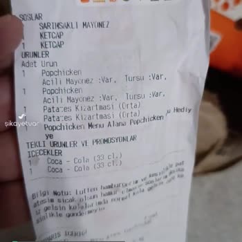 Popeyes Siparişteki Notlara Dikkat Etmiyor
