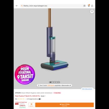 Dyson Temizleyici Fiyat Farkı Nedeniyle Geri Ödeme Talebi