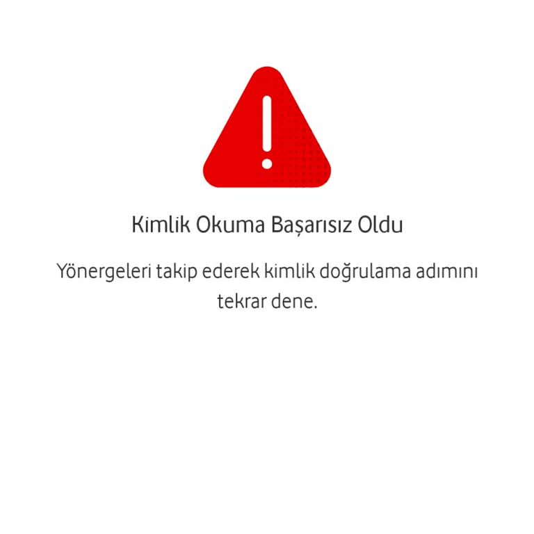 NFC Kimlik Okuma Başarısızlığı Nedeniyle Vodafone Pay Hesabım Doğrulanamıyor