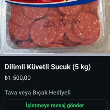Yanlış Gönderilen Sucuk İçin Tam Ücret İadesi Talebi