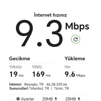 Planlanan 35 Mbps Hızının Sürekli Düşük Olması