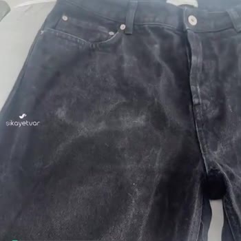 Beyyoglu Store İlk Yıkamada Siyah Kot Pantolonda Beyaz Çizgiler Oluştu