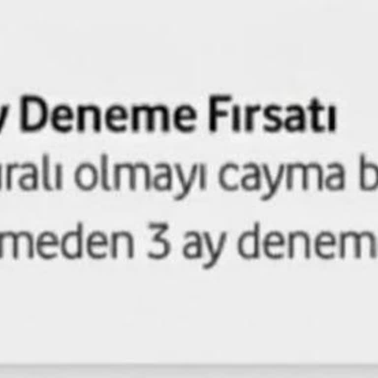 Vodafone Yanımda Üç Aylık Deneme Kampanyasını İhlal Ederek Cayma Bedeli Yansıtması