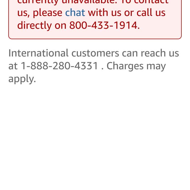 Amazon Customer Service Chat Not Working in Mobile App