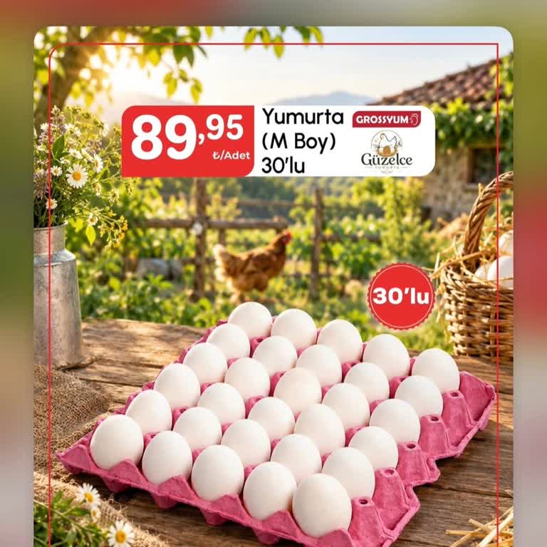 Şok Market’te 30’lu Yumurta Fiyatı Çifte Katlandı