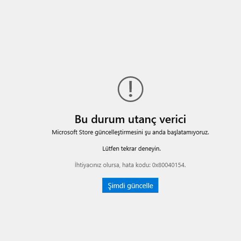 Microsoft Store Güncelleme Hatası 0X80040154 Sonrası Açılmıyor