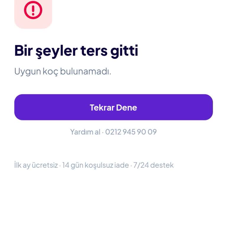 Ücretsiz Koçluk Hakkı Sistem Hatası Nedeniyle Kullanılamıyor