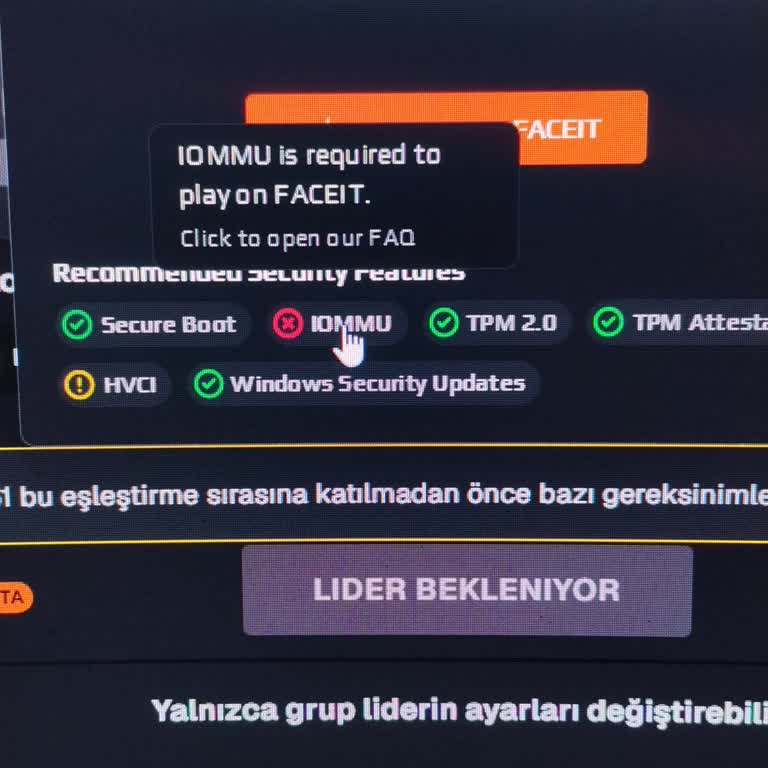 VT-d Özelliği BIOS’tan Gizlendiği İçin Faceit Anti-Cheat Çalışmıyor