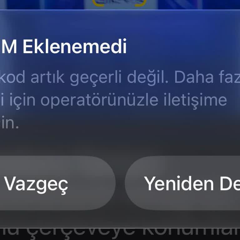 Geçersiz QR Kodu Nedeniyle E-SIM Taşıma İşlemi Başarısız, Ücret İadesi Ve Hızlı Çözüm Talebi