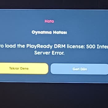 Vestel Smart TV'de Tod TV Uygulamasında Oynatma Hatası Ve DRM Lisans Sorunu