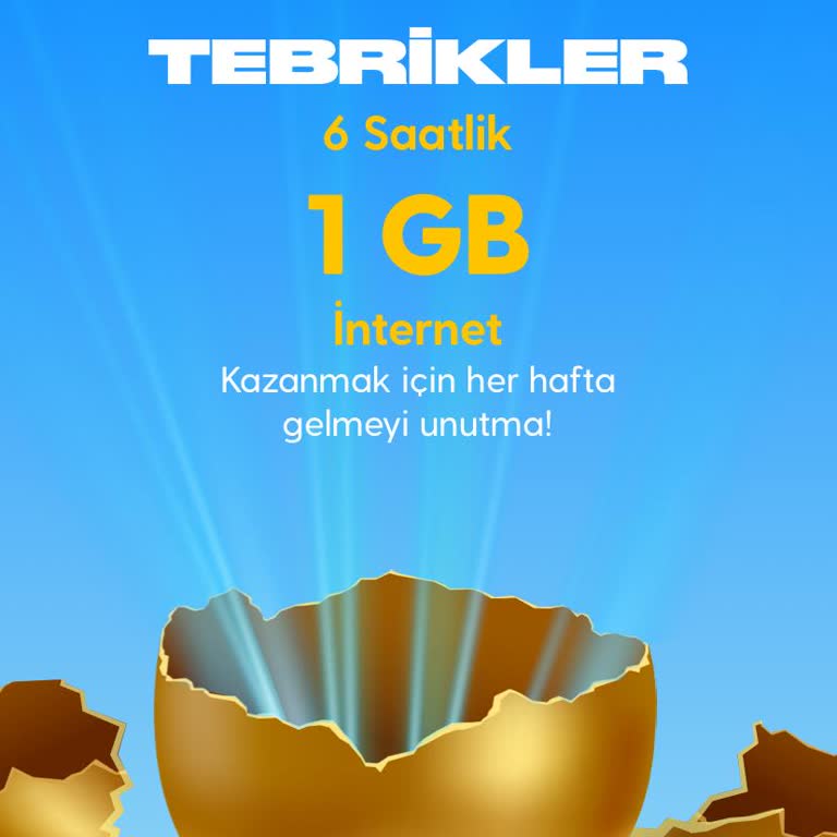 GNC Çatlat Kampanyasında Sürekli 1 GB Hediye Verilmesi