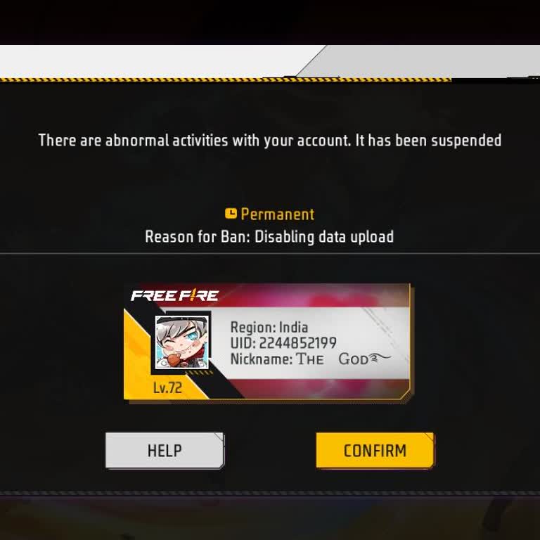 Free Fire Permanent Ban Appeal After Mod Menu Violation